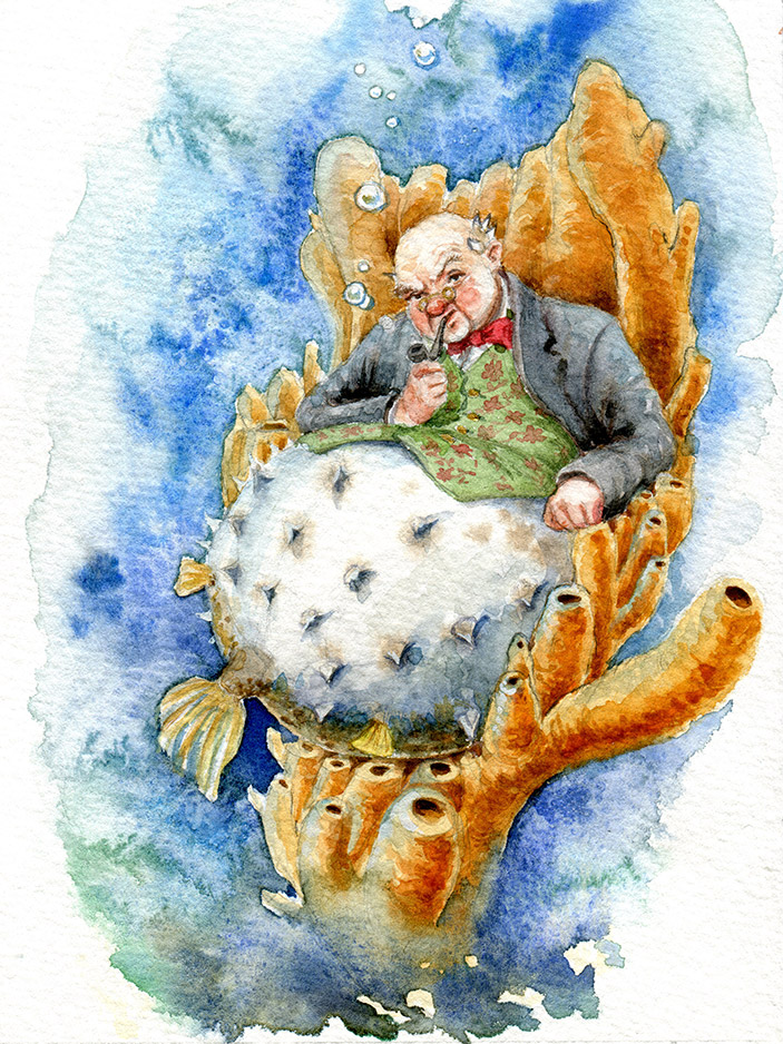 Karl Konrad Koreander - water colour - Mermay - "Neverending Story" fanart - illustration - fantasy - book illustration
