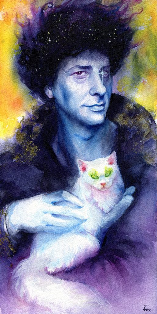 "Neil Gaiman as Morpheus" -  watercolour
"Sandman" fanart
